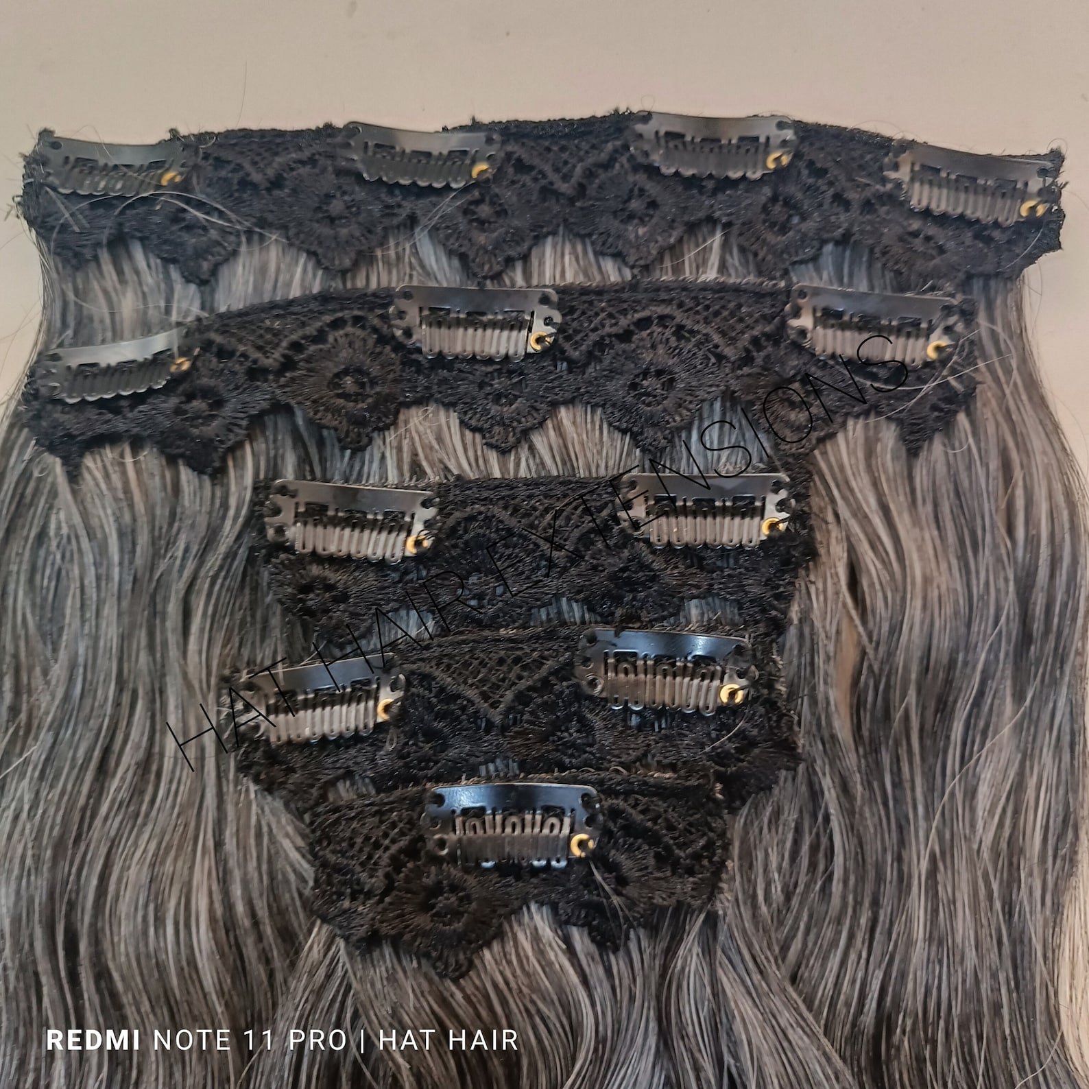 Grey Salt and Pepper Clipin Hair Extensions Raw Etsy