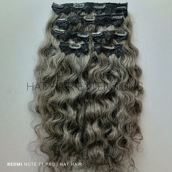 Extensions Clip In Salt And Pepper Hair Pieces 14