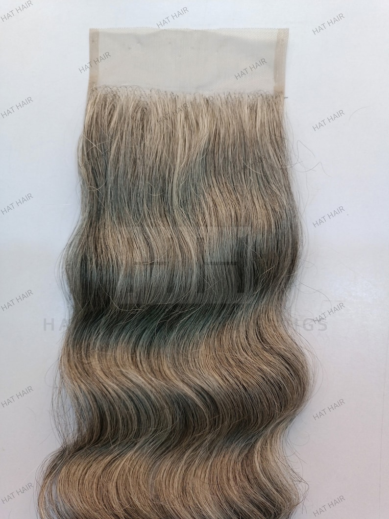 Wavy Grey Human Hair Lace Closure
