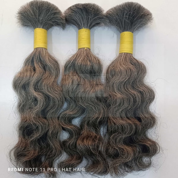 Salt Pepper Human Hair for Braiding Etsy