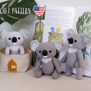 Crochet little koala, amigurumi crochet toy pattern