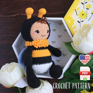 Bumblebee Crochet Pattern Amigurumi Cute Bee PDF for DIY Gift – Mother’s Day, Baby Shower, Spring Decor – Handmade Toy for Her