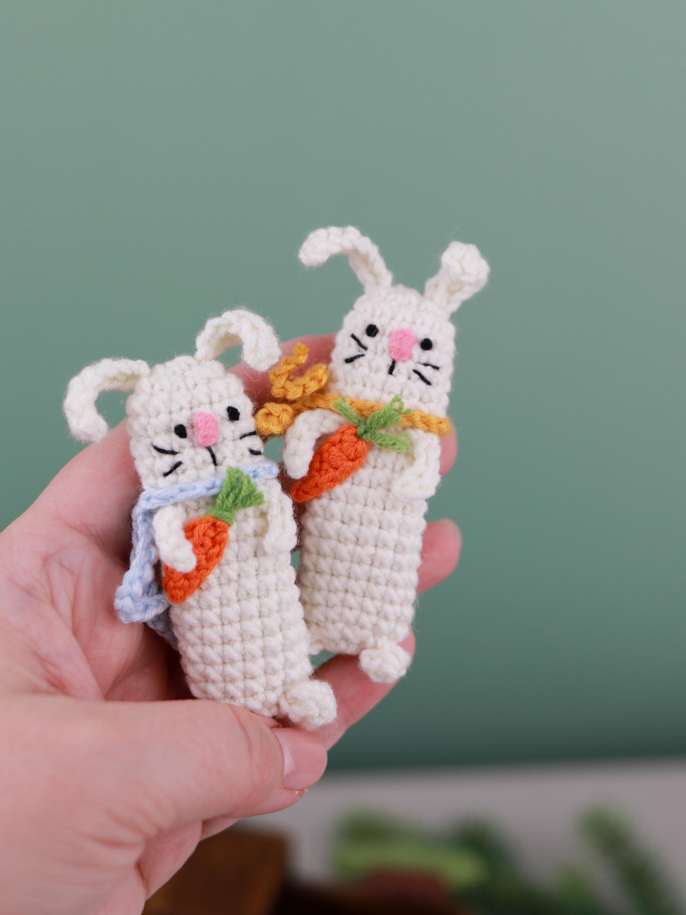 Positive Rabbit Crochet Pattern Crochet Bunny Fidget Clicker Toy Pattern PDF, Positive Pocket Friend ...