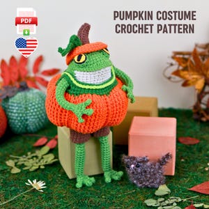 Halloween Pumpkin Costume for the frog, crochet pattern