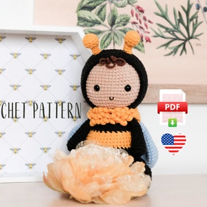 Baby bumble bee amigurumi crochet pattern