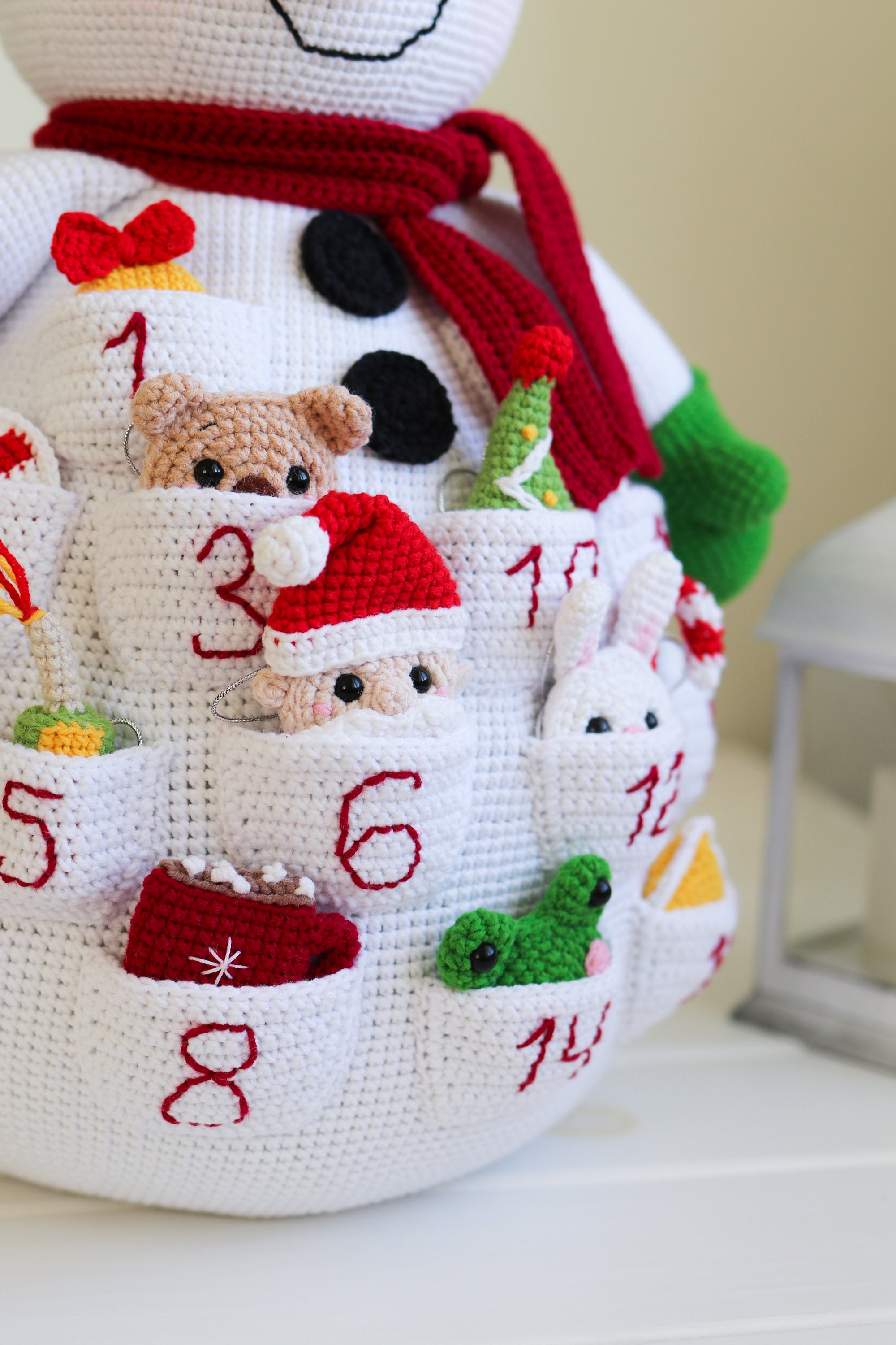 Kit Crochet Débutant Noël - Bonhomme De Neige - Fil Coton + Crochet + Tutoriel Vidéo - Loisir Créatif Hiver