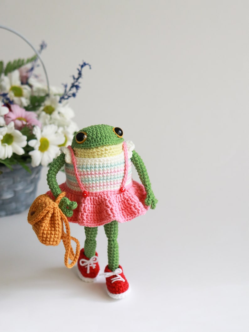 Crochet pattern Frog Toad PDF amigurumi tutorial cute froggy amigurumi body frog pattern image 10