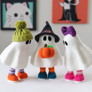 Halloween Ghost Crochet Pattern PDF – 4 in 1 Spooky Amigurumi Tutorial ...