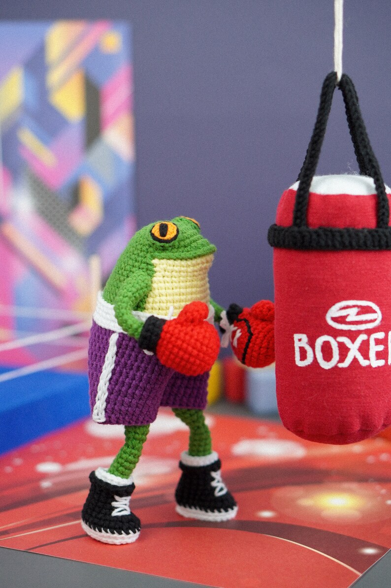 Crochet Frog Boxing Outfit Pattern, Amigurumi Sports Clothes (PDF ...