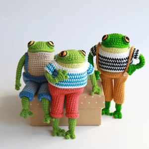 Crochet pattern Frog Toad PDF amigurumi tutorial cute froggy amigurumi body frog pattern image 3