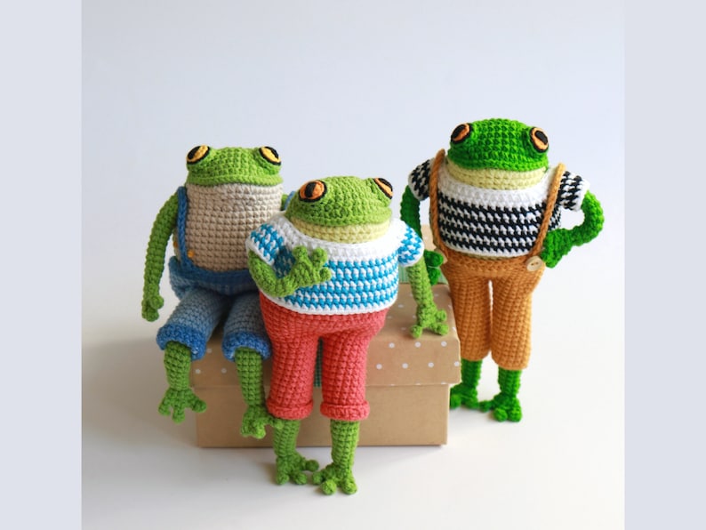 Crochet pattern Frog Toad PDF amigurumi tutorial cute froggy amigurumi body frog pattern image 3