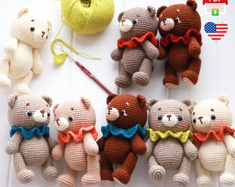 Teddy Bear amigurumi tutorial PDF amigurumi pattern Baby shower gift easy and quick to make