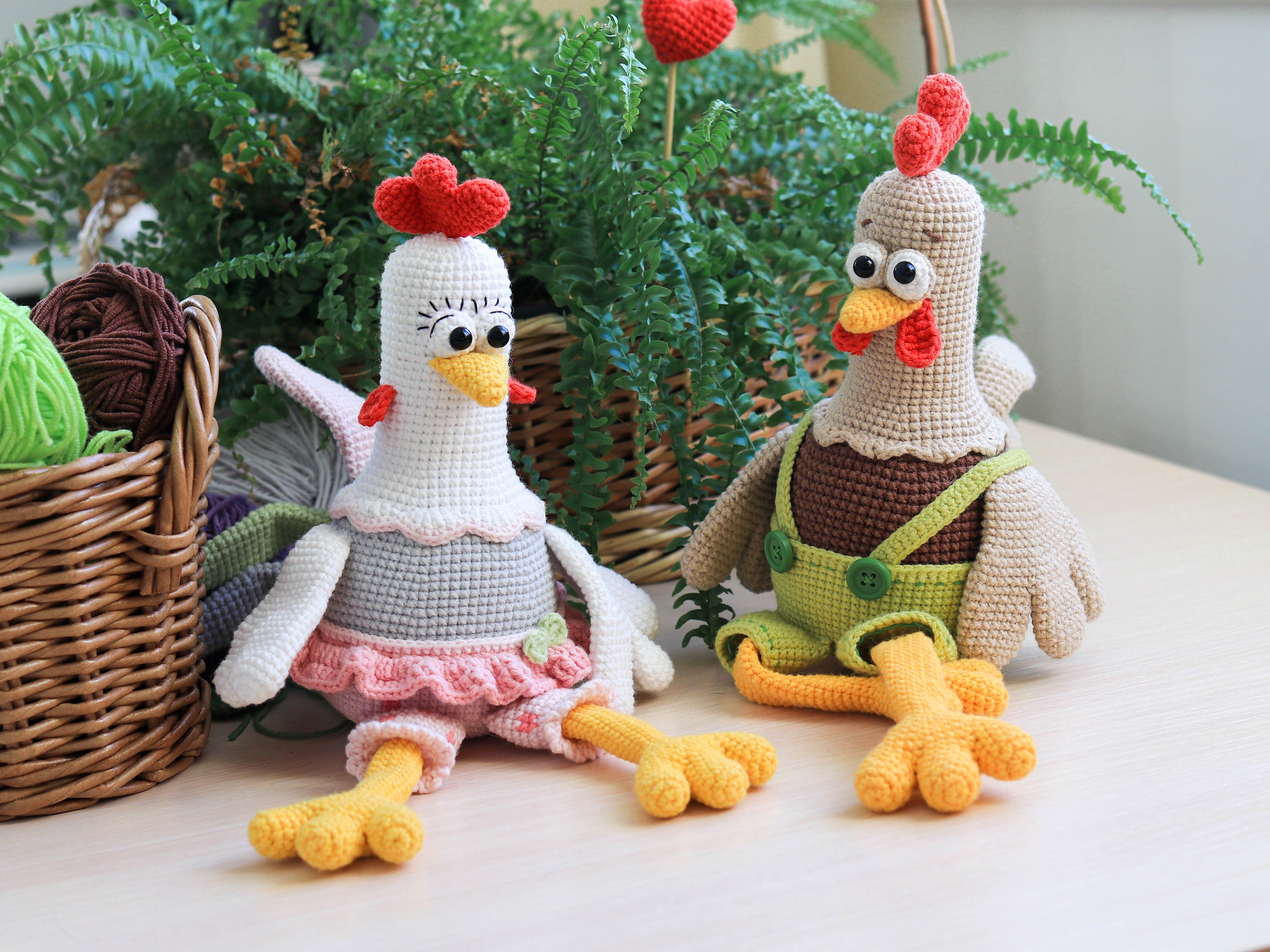 39 Rooster Crochet Patterns to Add Farmhouse Charm to Your Home Decor 3 Rooster and Hen Crochet