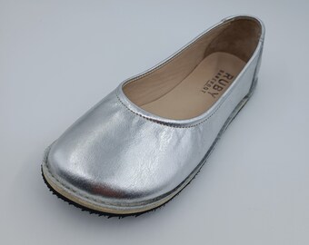 Ballerines pour femmes à bout large, ballerines légères en cuir