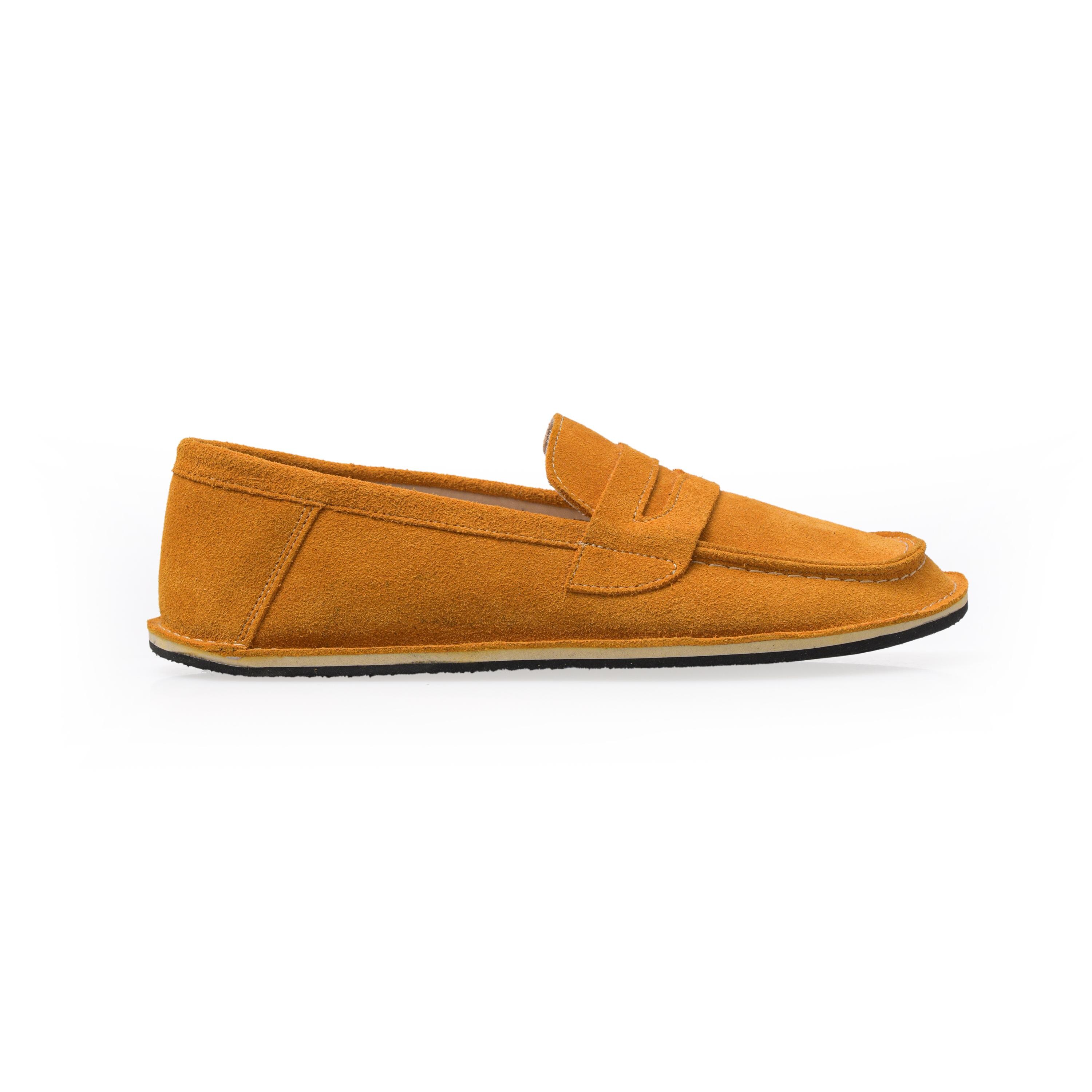 Handmade Taupe Suede Barefoot Loafers: Wide Toe Box, Zero Drop - Etsy