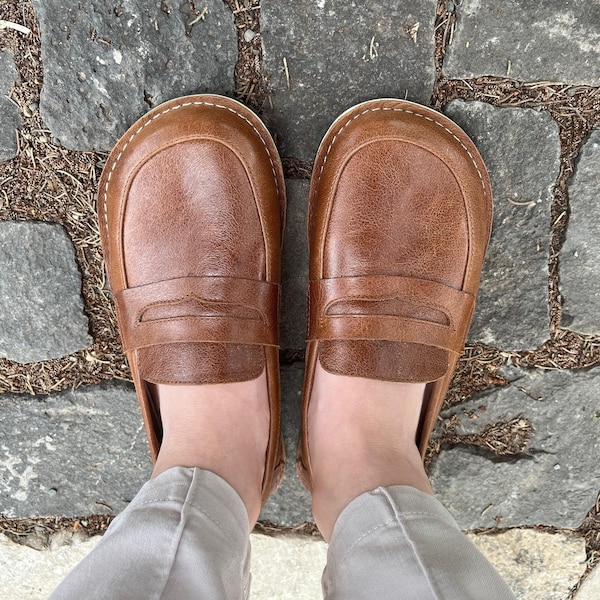 Wide Toe Box Leather Shoe Women Etsy