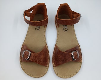 Handmade Leather Barefoot Sandals: Wide Toe, Zero Drop