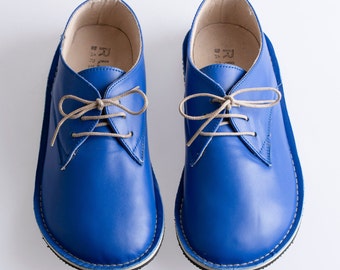 Handgefertigte Leder Oxford Schuhe: Barfuß Minimalist Breite Zehenbox