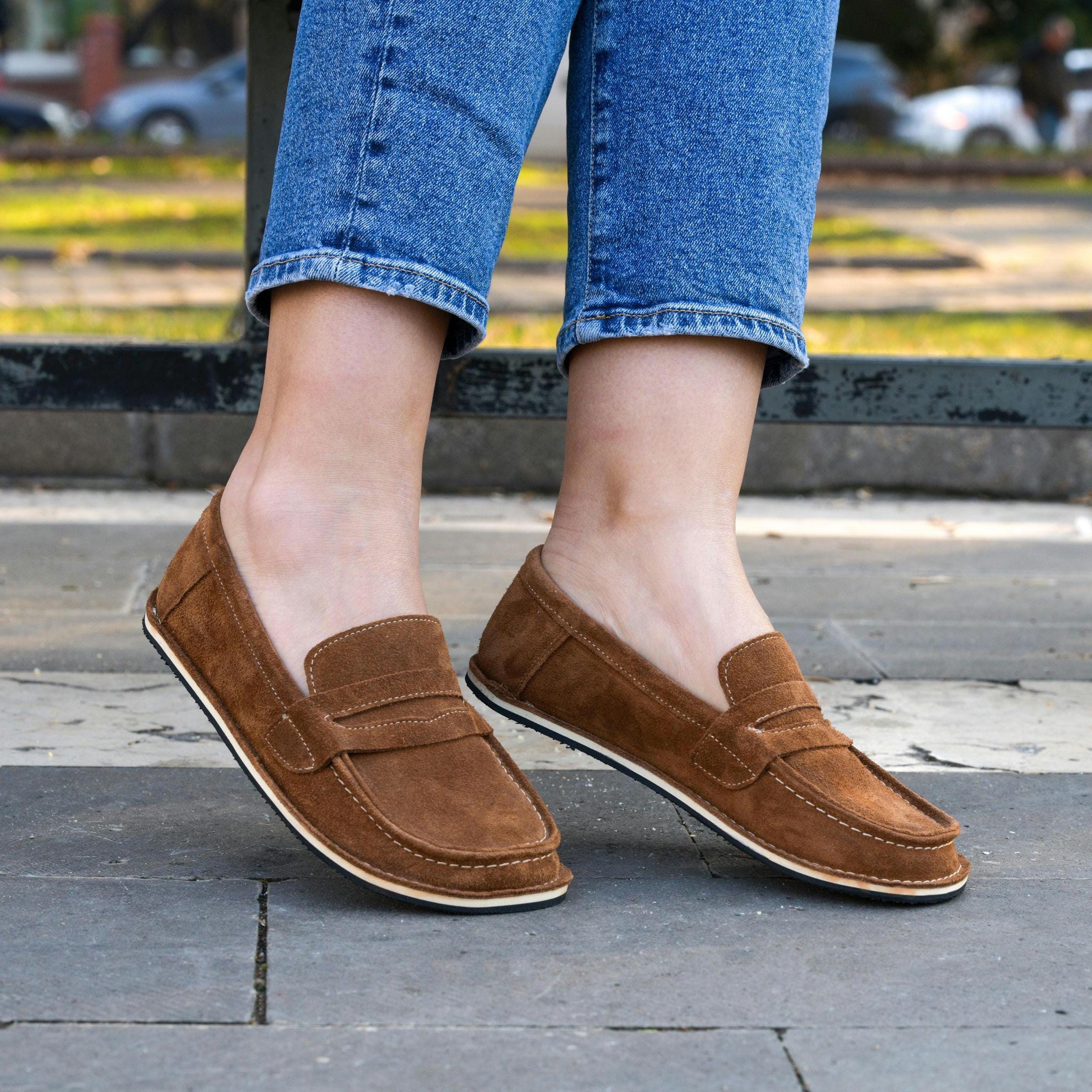 Express Brown suede comfort work casual loafers shoes Velasca | Brown loafers with a sneaker-style sole. Made in Italy main image 3