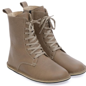 Handmade Leather Barefoot Boots: Wide Toe, Zero Drop - Winter