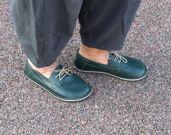 Handmade Leather Barefoot Shoes – Zero-Drop, Wide Toe Box, Minimalist Loafers