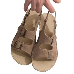 Sustainable Barefoot Sandals, Minimalist Shoes, Barefoot Leather Suede Sandal, Wide Sandals For Women