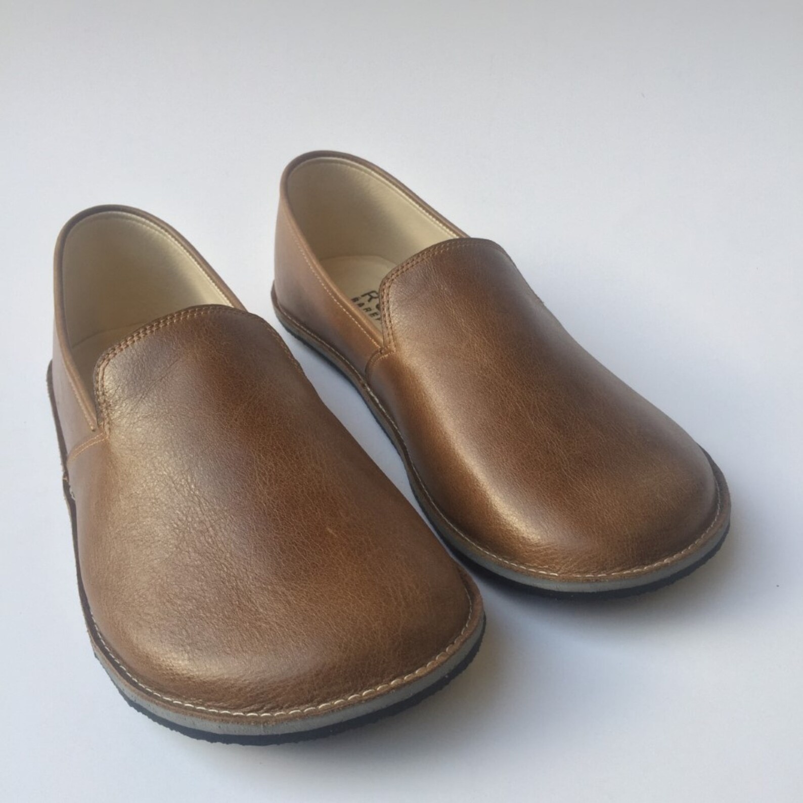 Barefoot Brown Shoes Women Minimalist Rubber Sole Moccasins Etsy