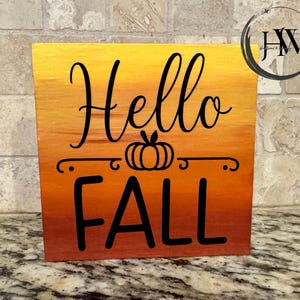Handmade wooden fall sign/Fall wood sign/Autumn decor/Fall decor/Fall tier tray/Handpainted fall sign/Cozy home decor/Fall shelf sitter