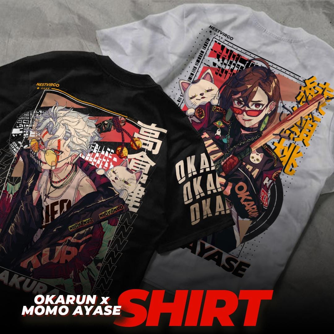 Stylized Momo X Okarun Inspired Streetwear Shirt - Etsy