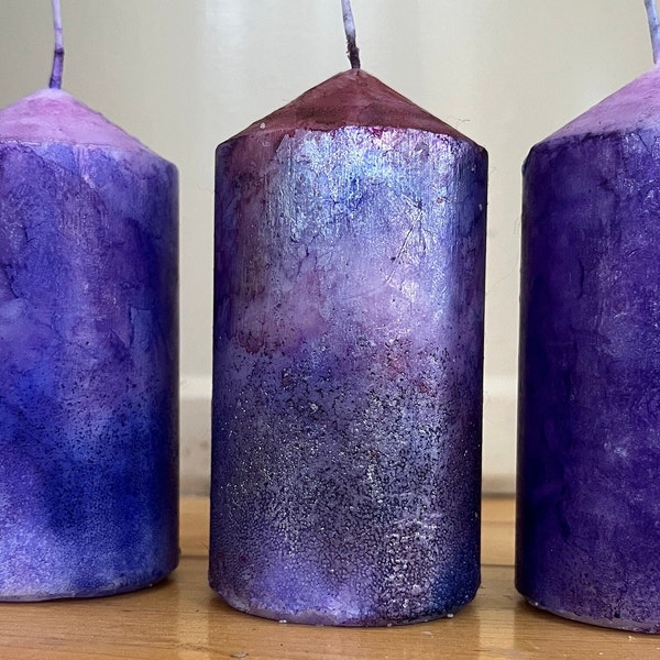 Purple Candle Etsy
