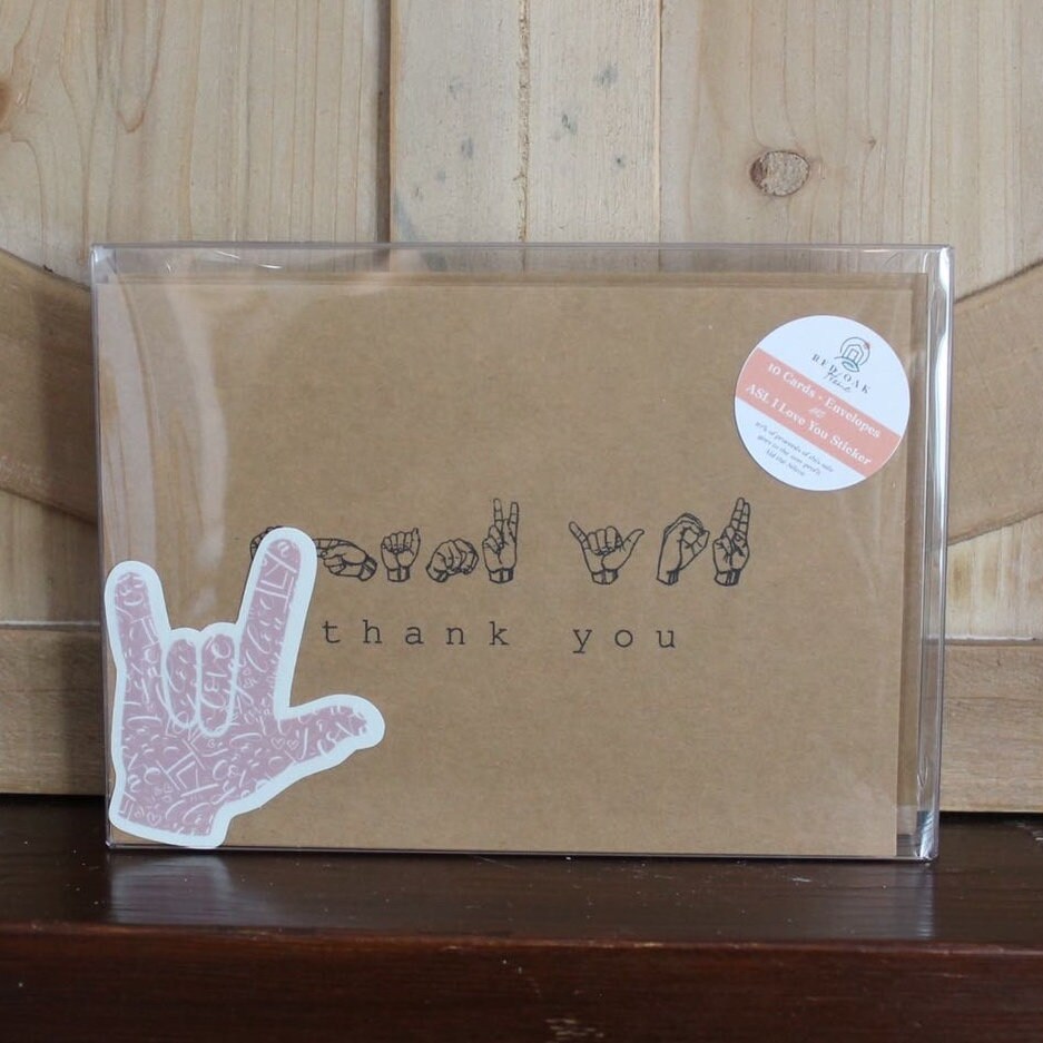 ASL Thank You Cards Set of 10 American Sign Language Thank You Cards ...