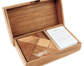 Jeujura Tangram In Legno - Gioco Educativo Classico In Scatola Di Legno, 23x13.5 Cm, Fatto In Francia, Dai 3 Anni