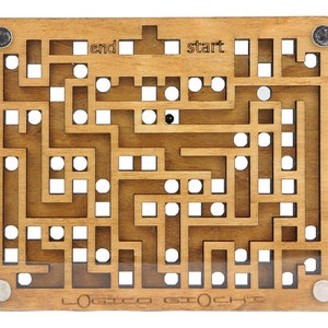 Knossos Labyrinth - Wooden Brain Teaser - Difficulty 5/6 Incredible - Euclide Series