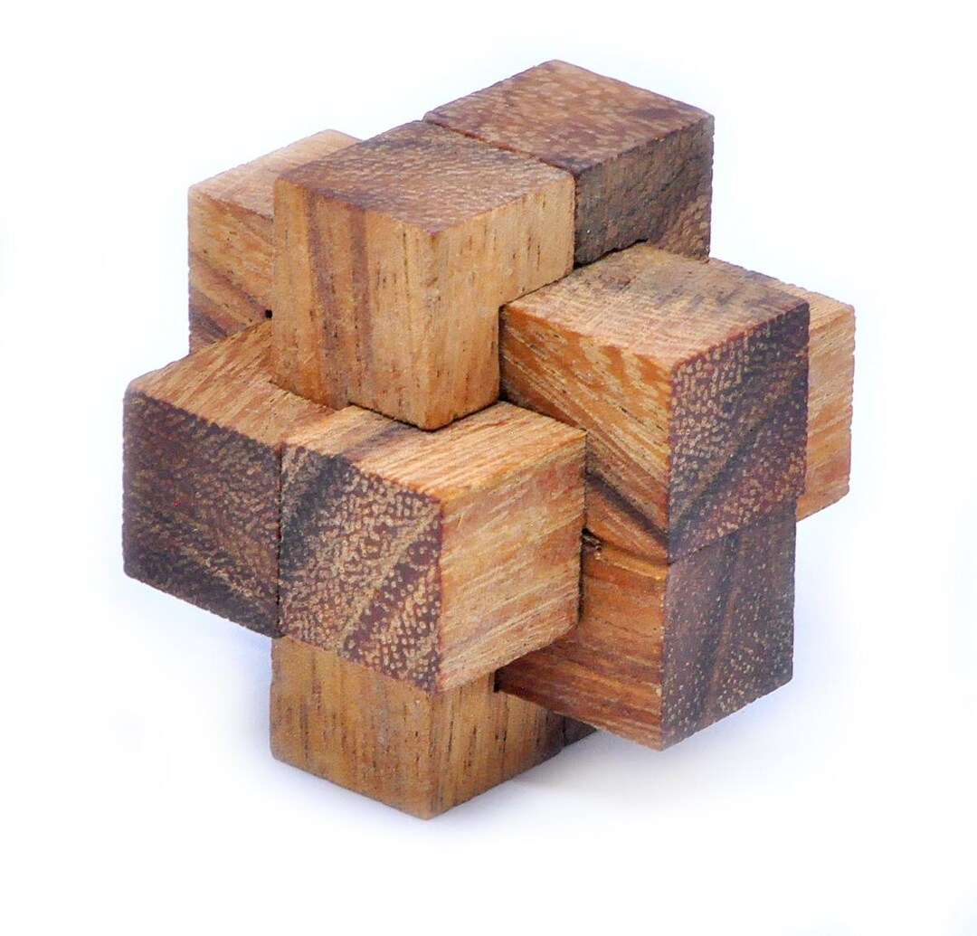 Burr Puzzle - 3D Wooden Brain Teaser - Difficulty 4/6 Extreme ...