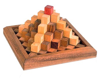 La Pyramide des Incas - Casse-tête 3D en Bois - Difficulté 5/6 Incroyable - Collection Leonardo da Vinci