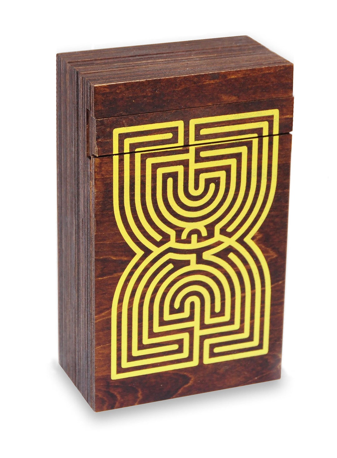 Labyrinth Puzzle Box - Wooden Brain Teaser - Secret Safe - Difficulty 5 ...