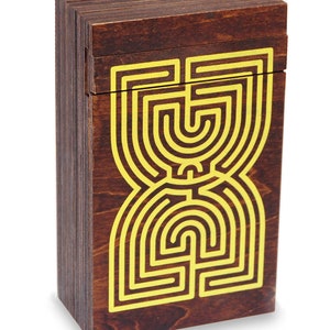 Labyrinth Puzzle Box - Wooden Brain Teaser - Secret Safe - Difficulty 5/6 Incredible - Leonardo da Vinci Collection