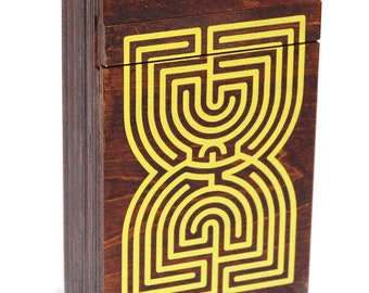 Labyrinth Puzzle Box - Wooden Brain Teaser - Secret Safe - Difficulty 5/6 Incredible - Leonardo da Vinci Collection