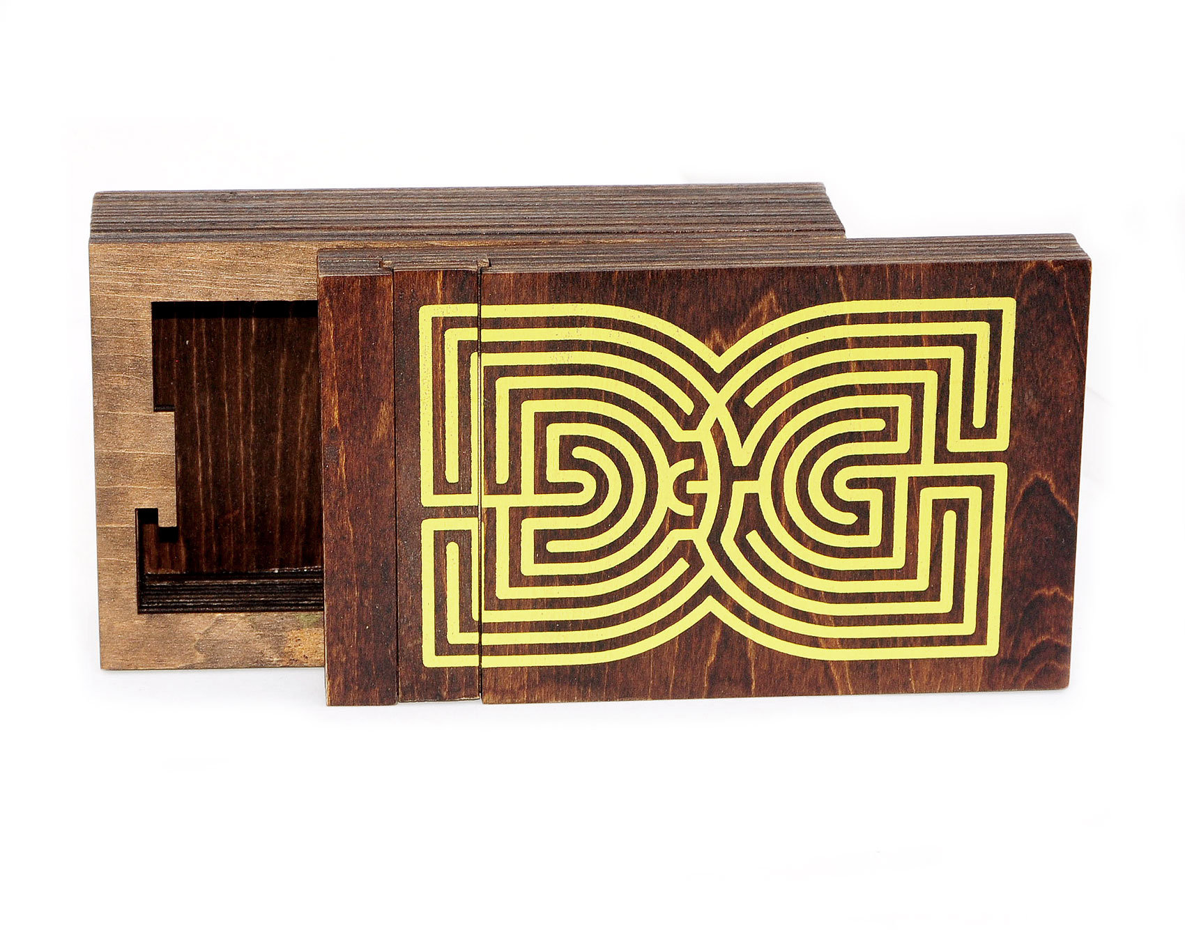 Logica Jeux Art. Coffret Cube Énigmatique - Casse-Tête en Bois - Coffret Secret - Difficultè 5/6 Incroyable - Collection Leonardo da Vinci