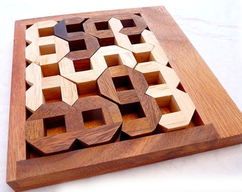 Digigrams - Numbers - Geometrical Brain Teaser in Fine Wood - Difficulty 4/6 Extreme - Euclide Series