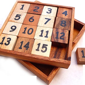 15+16 Puzzle - 2 Puzzles in 1 - Number Challenge - Math puzzle - Slide Fifteen - Euclide Collection