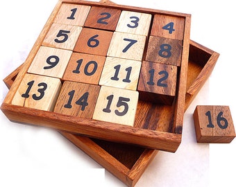 Engelhart - 350480 - Tri Match - Rompicapo in Legno Triangolo - 16 Pezzi in Legno - Gioco di Riflessione Ecologico - 1 Giocatore - Dai 10 Anni in Su