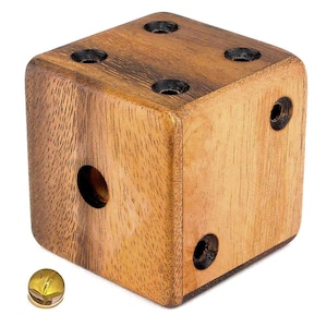Labyrint dobbelstenen - 3D-puzzel in kostbaar hout - moeilijkheidsgraad 4/6 extreem - Leonardo da Vinci-collectie