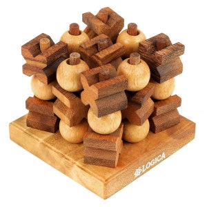 Tic-Tac-Toe 3D - Board Game in Fine Wood - New 3D Strategies
