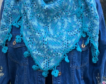 Crochet pattern: "Mermaid" shawl (PDF)