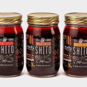 SHITO 3 Heat levels, Choose one: Ghana pepper sauce. Delicious Hot Sauce. It makes every meal taste better. Sea food condiment. Chili sauce.