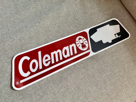 Vintage Coleman Pop up Camper Original Decal (18.9