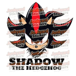 Shadow the Hedgehog - Nur Kopf gestanzter Aufkleber