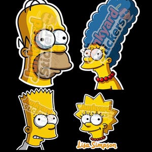 Die Simpsons - Kopf nur die geschnittenen Aufkleber