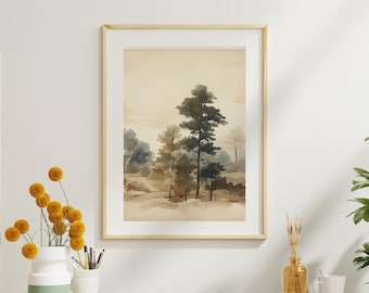 Premium Matte Paper Poster tree branch vintage